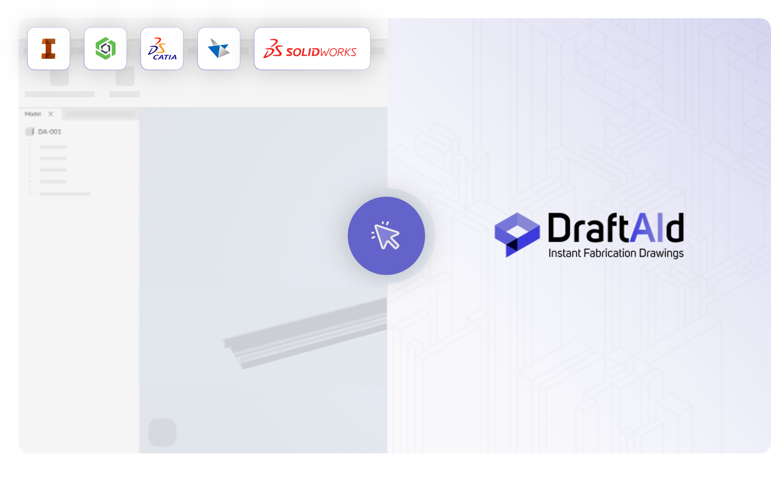DraftAid connects with your CAD workspace